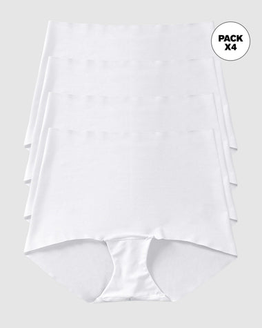 Paquete x 4 bóxers efecto invisible, tiro alto#color_000-blanco