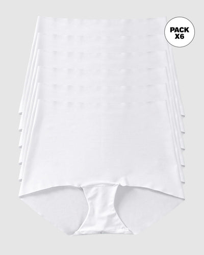 Paquete x 6 bóxers efecto invisible, tiro alto#color_000-blanco