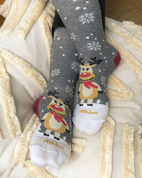 Calcetines Athlon de compresión media graduada 15/20 en algodón#color_500-gris