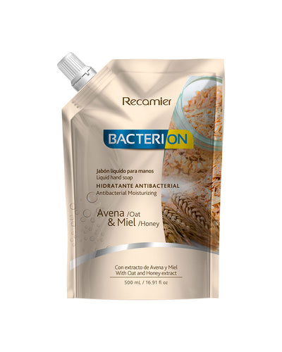 Jabón Líquido antibacterial Avena & Miel Bacterion Doy Pack#color_avena-claro