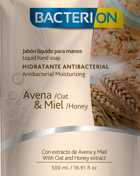 Jabón Líquido antibacterial Avena & Miel Bacterion Doy Pack#color_avena-claro