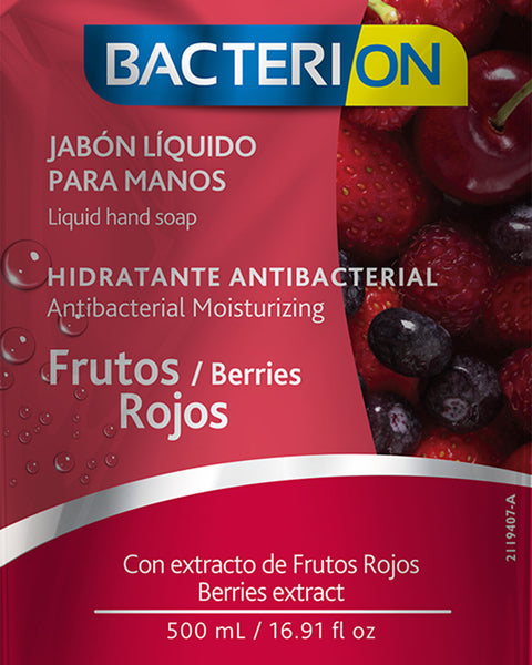 Jabón Liquido antibacterial Frutos Rojos Bacterion Doy Pack 500 ml#color_frutos-rojos