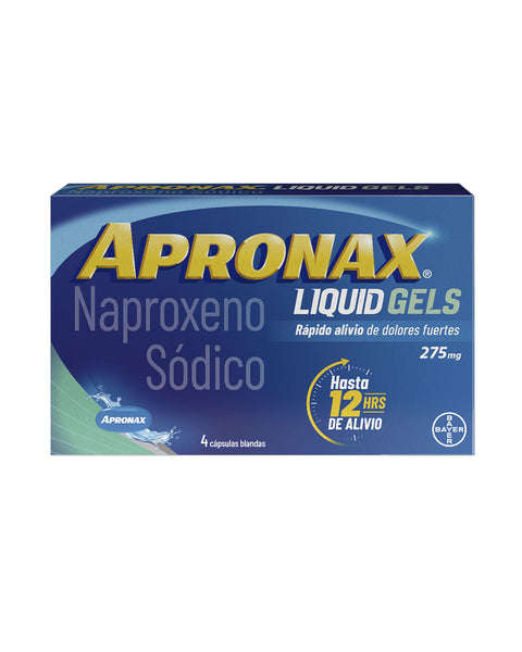 Apronax 275 mg cápsula líquida naproxeno sódico caja x 4 cápsulas#color_sin-color