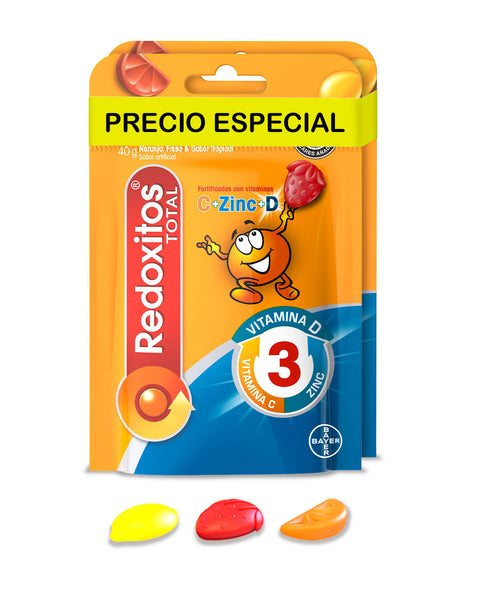 Redoxitos® Total Vitaminas C + D + Zinc x 25 gomas x 2 Und#color_sin-color