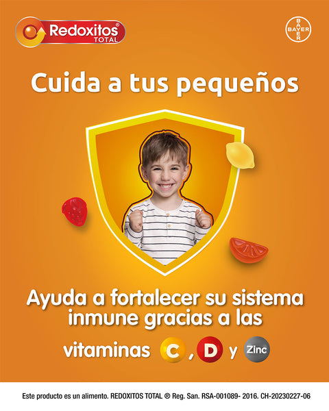 Redoxitos® Total Vitaminas C + D + Zinc x 25 gomas x 2 Und#color_sin-color