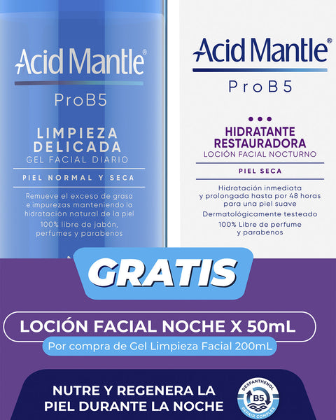 Acid Mantle ProB5 Gel Limpiador Facial + Acid Mantle Facial Noche 50 ml#color_100-sin-color