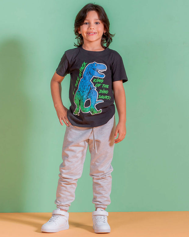 Conjunto niño camiseta + jogger en burda Cool & Dry#color_700-negro