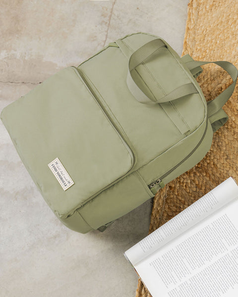 Morral plegable con 2 bolsillos exteriores#color_998-surtido-verde
