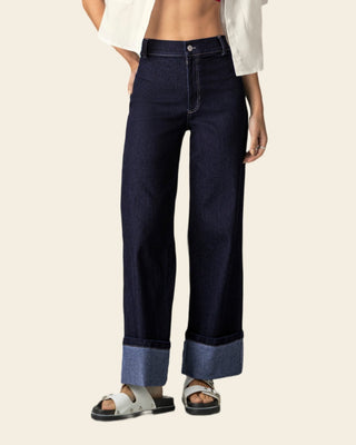 Jean bota recta con ruedo doblado#color_024-azul-oscuro