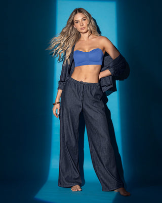 Jean bota amplia con elástico y tira en cintura#color_024-azul-oscuro