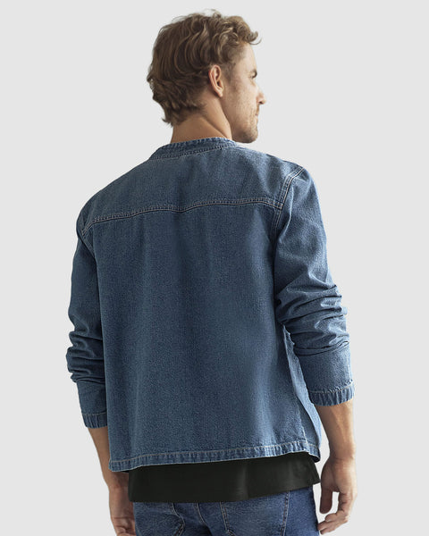 Chaqueta en denim para hombre#color_141-indigo