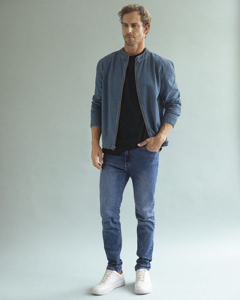 Chaqueta en denim para hombre#color_141-indigo