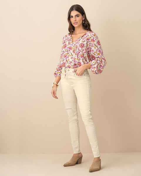 Jeans skinny esenciales para mujer#color_018-marfil