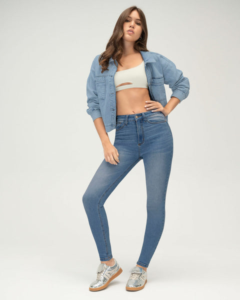 Jeans skinny esenciales para mujer#color_503-azul-medio