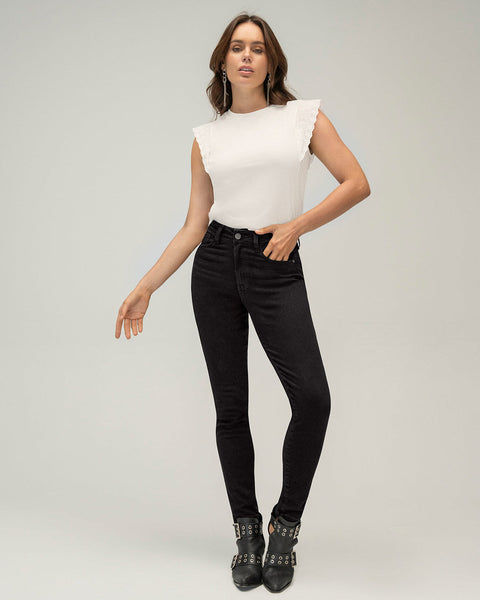 Jeans skinny esenciales para mujer#color_700-negro