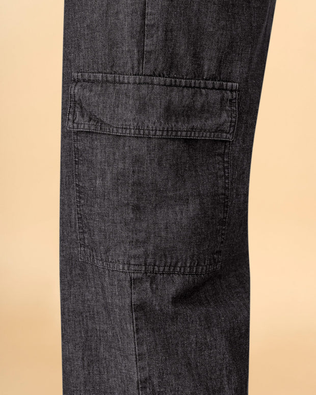 Pantalón bota ancha en índigo liviano