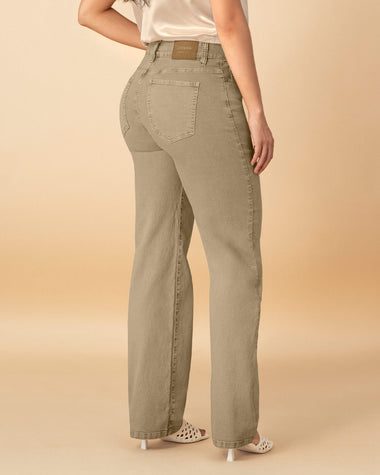 Jean bota recta tiro alto para mujer#color_c54-arena