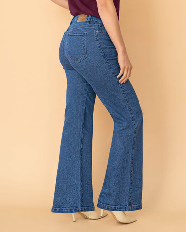 Jean bota ancha esencial para mujer#color_052-azul-medio