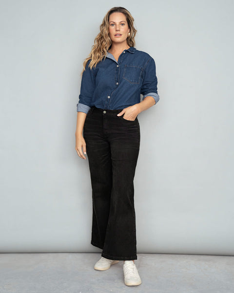 Jean bota ancha esencial para mujer#color_700-negro