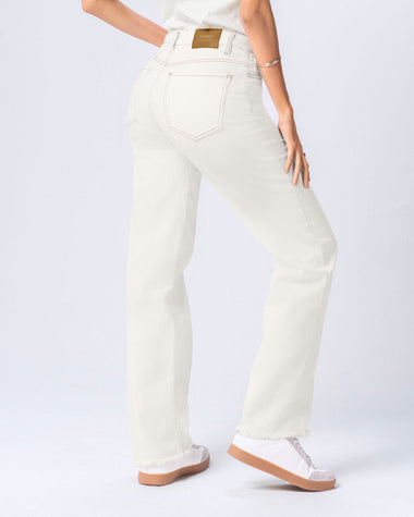 Jean bota recta básico con hilos en contraste#color_000-blanco
