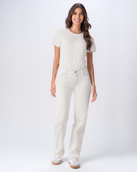 Jean bota recta básico con hilos en contraste#color_000-blanco