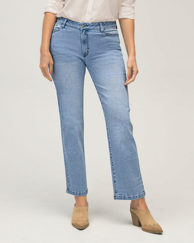 Jean bota recta para mujer