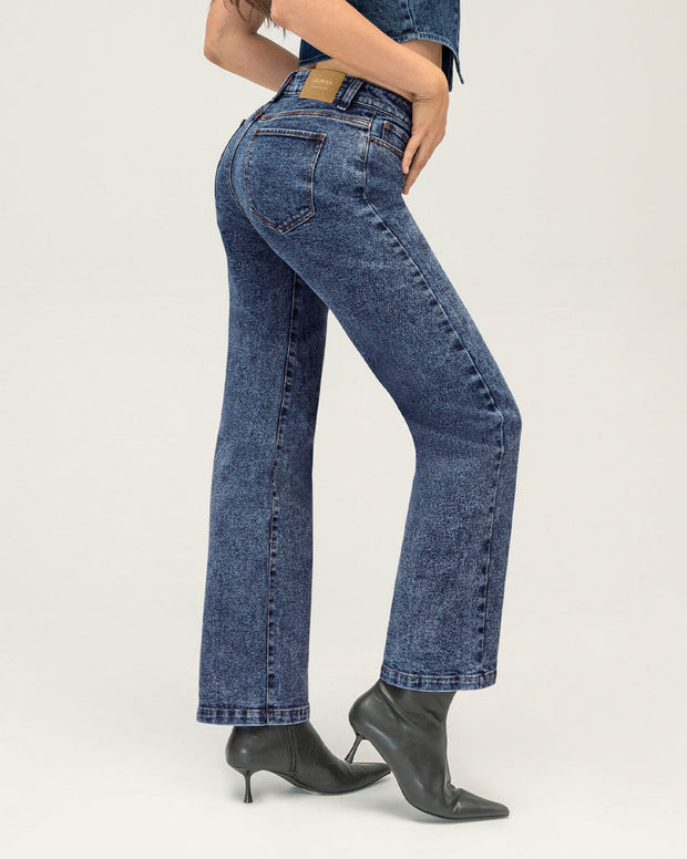 Jean bota recta para mujer