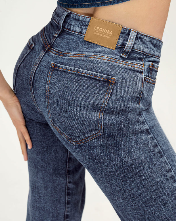 Jean bota recta para mujer