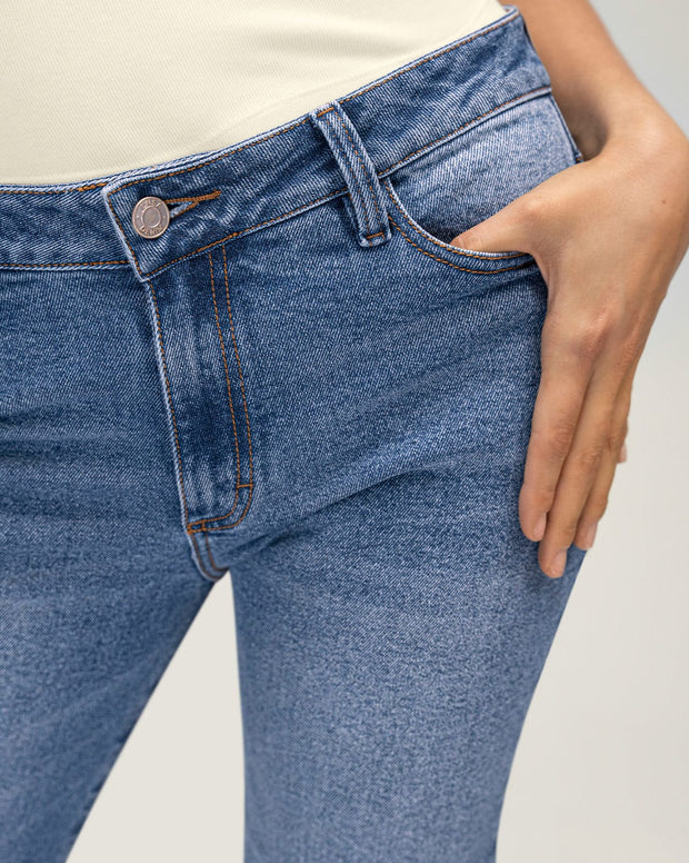 Jean bota recta para mujer