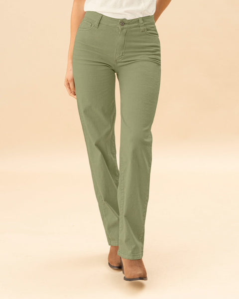 Jean bota recta para mujer#color_172-verde