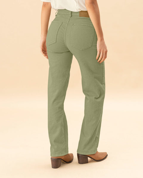 Jean bota recta para mujer#color_172-verde