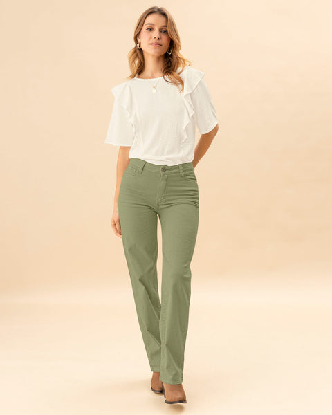 Jean bota recta para mujer#color_172-verde