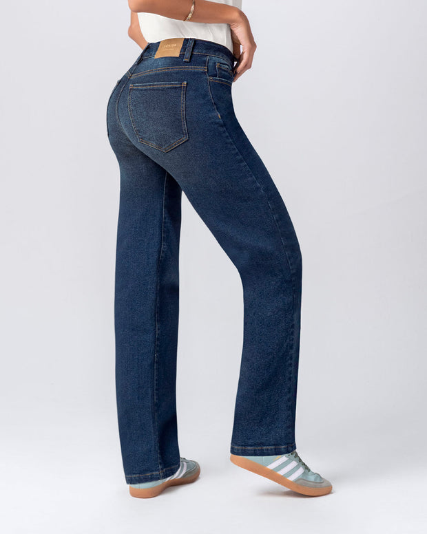 Jean bota recta para mujer