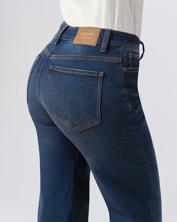 Jean bota recta para mujer