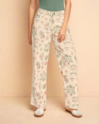 Pantalón estampado bota ancha#color_191-marfil-estampado