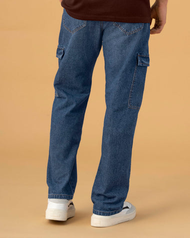 Jean bota recta con bolsillos cargo#color_052-azul-medio