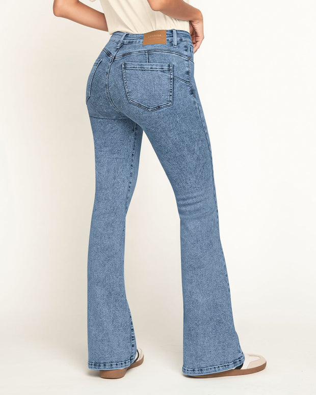 Jean levanta cola bota flare