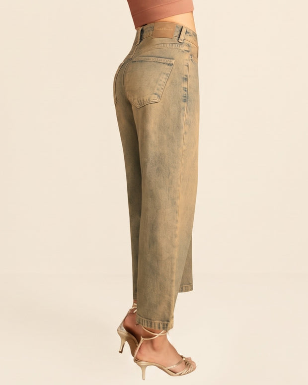 Jean bota amplia de largo crop