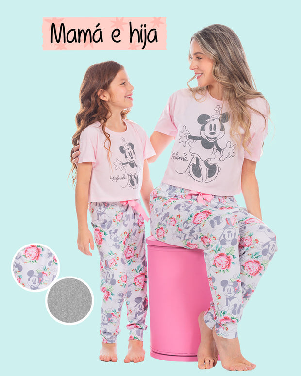 Pijama infantil Minnie camiseta + pantalón#color_301-rosado