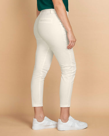 Pantalón skinny de tiro medio con bolsillos delanteros funcionales#color_018-marfil