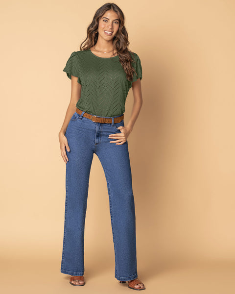 Camiseta manga corta con detalles en ojalillo#color_068-verde-claro