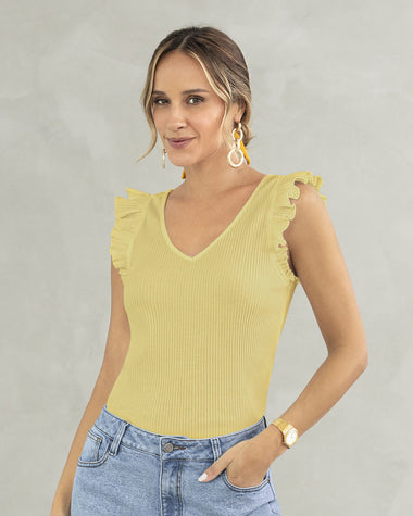 Camiseta manga sisa con bolero#color_128-amarillo