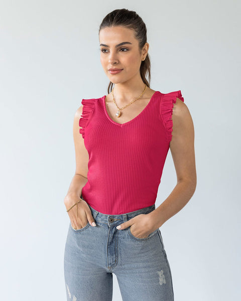 Camiseta manga sisa con bolero#color_962-fucsia