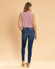 Blusa manga sisa con recogido en frente y perilla funcional#color_180-palo-de-rosa