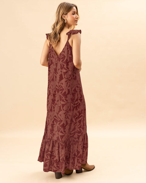 Vestido largo con boleros en hombros#color_035-estampado