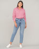 Blusa manga larga oversize con perilla funcional#color_301-rosado