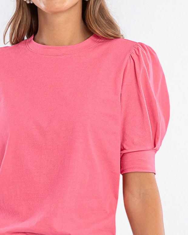 Camiseta manga corta con efecto volumen