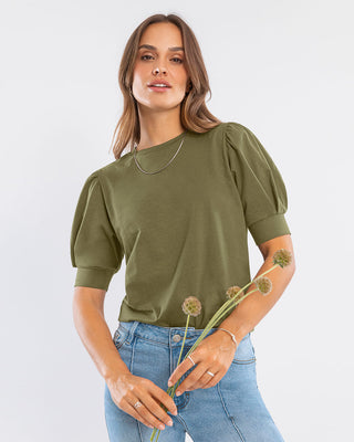 Camiseta manga corta con efecto volumen#color_c48-oliva