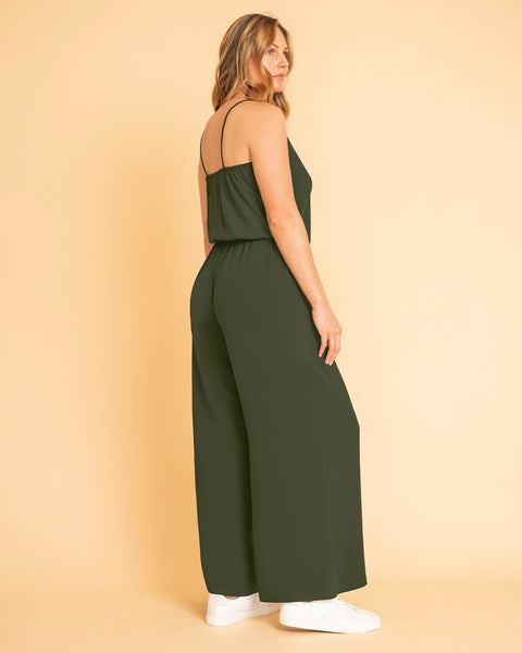 Enterizo largo de tiritas con perilla decorativa#color_601-verde-oliva-claro