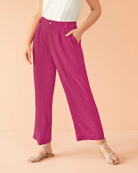 Pantalón coulotte con bolsillos funcionales#color_313-rosado-fuerte